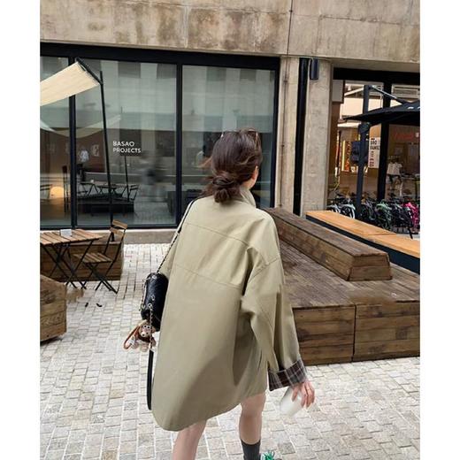 【5-7天发】诺丁山下❗️ 早秋超实用风衣❗️立领设计利落高级，经典A形廓形，恰到好处的中长款长度 商品图4