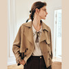 OLrain欧芮儿法式短款风衣外套翻驳领女秋季2025新款抽绳气质薄款 商品缩略图3