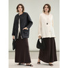 COCOBELLA高智感醋酸里A字半身裙25秋新款通勤针织长裙HS3147 商品缩略图3