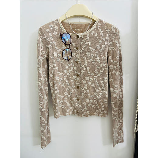 明星同款平替！ FEND*25春夏重工蕾丝花朵针织衫 立体提花工艺+80支包芯纱 柔软亲肤 单穿叠穿都OK【非质量问题不退，谢谢理解】 商品图8