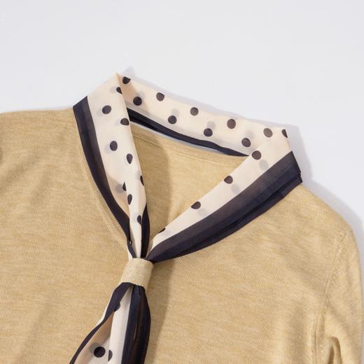 Grace&Glam 雅致减龄波点丝巾领带针织衫 商品图4