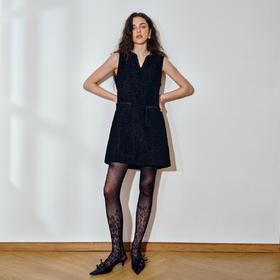 OLrain欧芮儿千金小香风无袖直筒背心裙秋季2025新款法式连衣裙