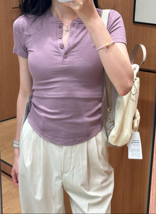 LULU Hold Tight女士亨利短袖排扣衫（ZY*SS） 商品图5
