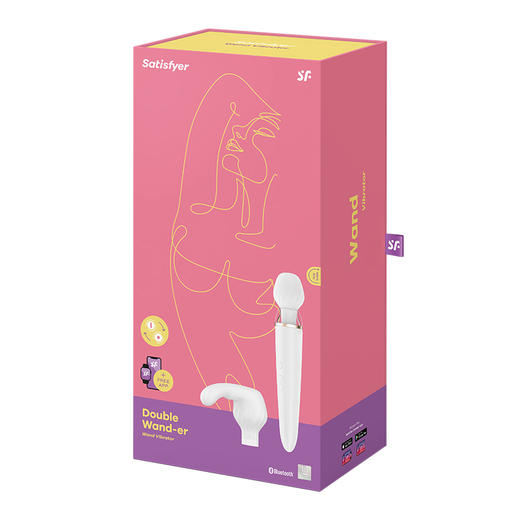 Satisfyer Double Wand-er Connect App魔杖按摩棒APP版自慰震动棒女用情趣用品 商品图7