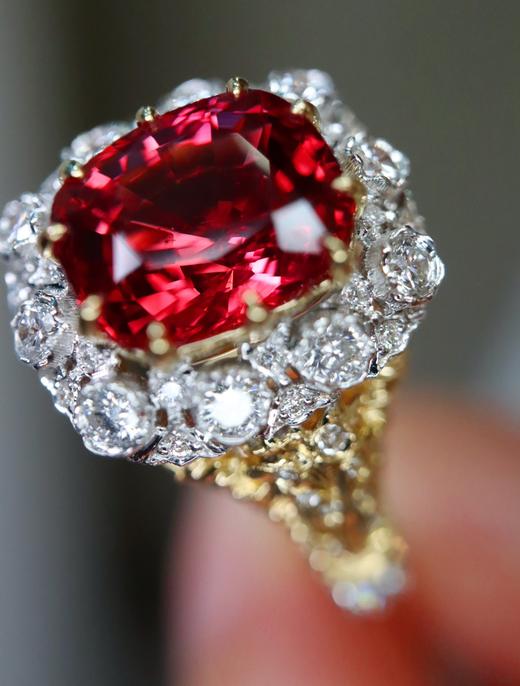 2.18ct刻面红尖晶石戒指 商品图2