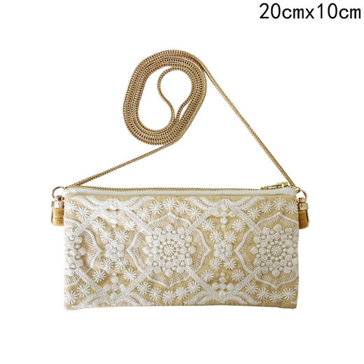 HUJI祤集横版链条斜挎包OrientMarket刺绣天鹅绒 商品图10