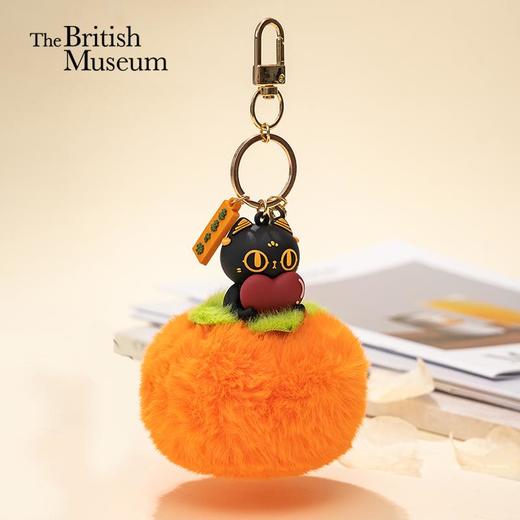 大英博物馆巴斯特系列柿柿如意毛绒钥匙扣挂件 商品图0