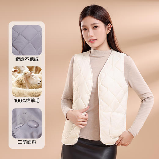 “特价清仓”嘉瑞祥 轻暖情侣款 绵羊毛马甲 经典百搭 手感细腻 轻盈质地 保暖性佳 商品图7