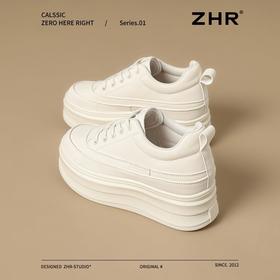 ZHR【厚底8cm】内增高小白鞋女春季显高百搭休闲鞋软底轻便运动鞋