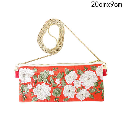 HUJI祤集横版链条斜挎包OrientMarket刺绣天鹅绒 商品图14