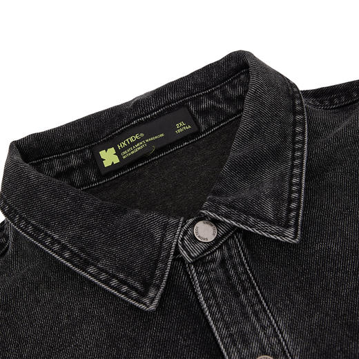 【新品上新】HX 秋季水洗牛仔翻领长袖衬衫S103533138101 商品图7