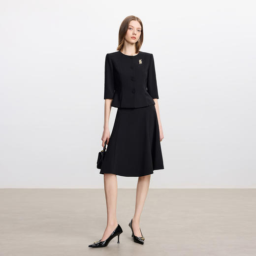 IWY/黑色职业西装套裙女初秋七分袖正式场合商务正装工作服CS2339 商品图3