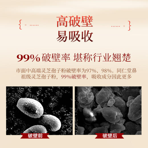 北京同仁堂破壁灵芝孢子粉胶囊90粒 营养品保健品增强免疫力 1盒装【90粒/盒】 商品图3