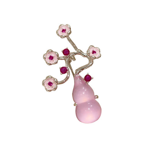 新中式福禄花朵粉色滴油葫芦胸针胸花 商品图3