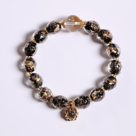 【敦煌八大锤纹金箔香灰珠手串】敦煌小众八大守护神生肖 佛光色锤纹香灰珠佛珠手串 商品图3