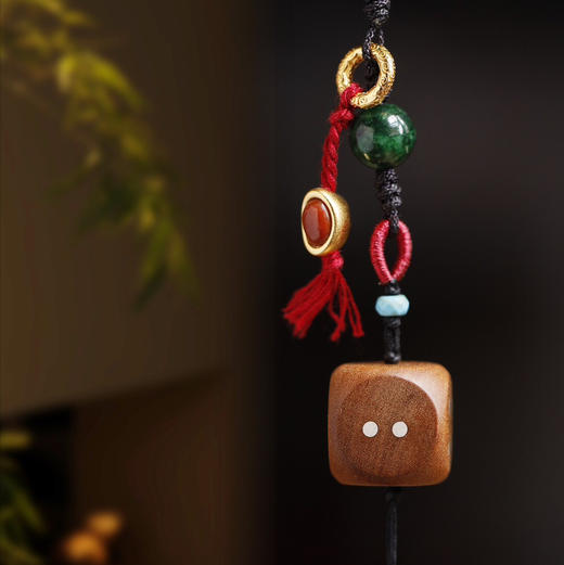 【青山特惠】老山檀香【骰子】钥匙扣 挂件  s35 商品图1