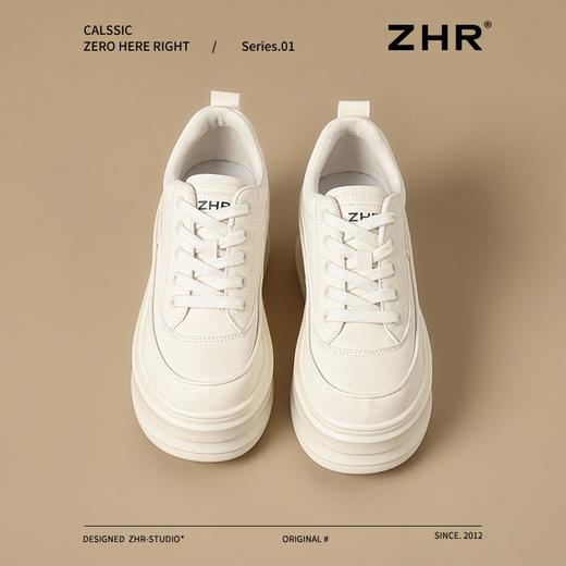 ZHR【厚底8cm】内增高小白鞋女春季显高百搭休闲鞋软底轻便运动鞋 商品图2