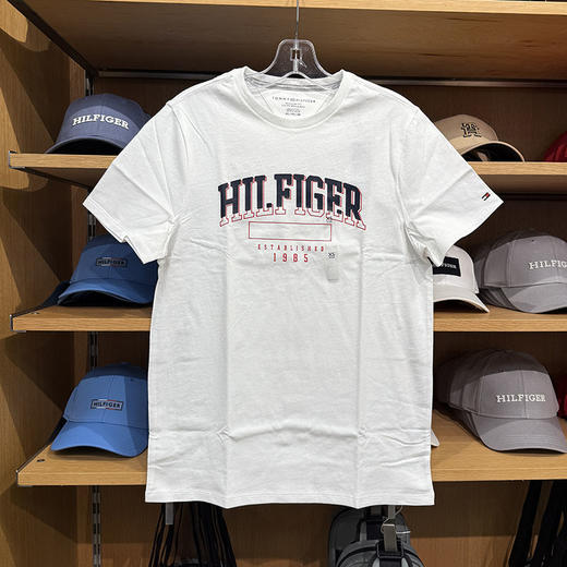 Tommy Hilfiger/汤米 男夏季透气纯棉LOGO印花休闲圆领短袖T恤 商品图0