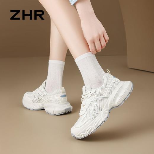 ZHR则则厚底增高5cm撞色线条老爹鞋2025秋季新款百搭运动休闲女鞋 商品图9