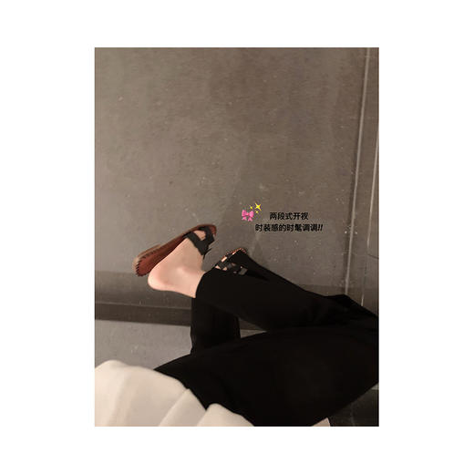 金蘑菇菇 经典的派系 夏日通勤小黑裤 / 版型巨好 侧开叉舒适弹力感 商品图4