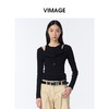 VIMAGE纬漫纪假两件露肩领修身时尚2025年秋季新款小上衣V2413102 商品缩略图2