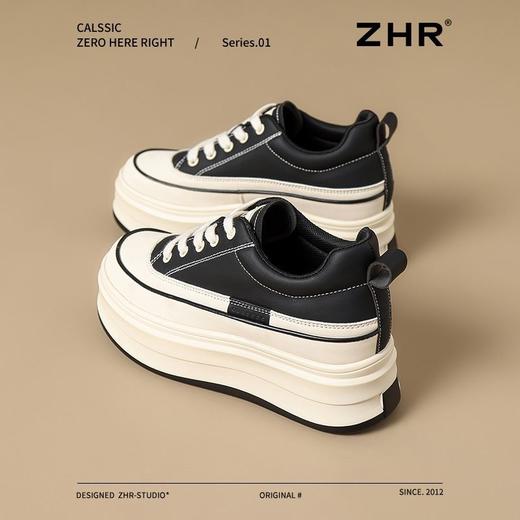 ZHR【厚底8cm】内增高小白鞋女春季显高百搭休闲鞋软底轻便运动鞋 商品图8