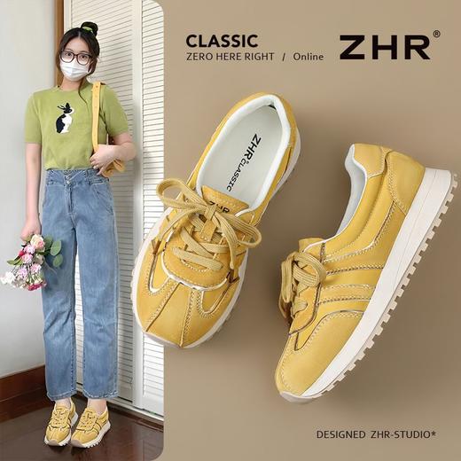 ZHR则则透气柔软阿甘鞋2025夏季新款女鞋休闲耐磨百搭德训鞋 商品图3
