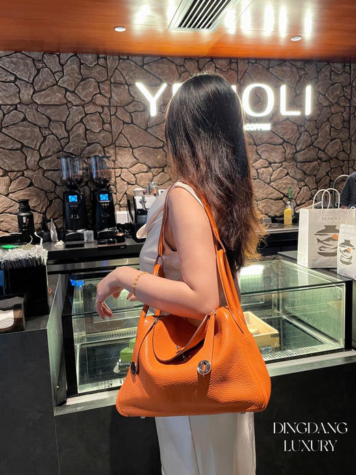 爱马仕 Lindy 30 爱马仕橙 单肩包 商品图1