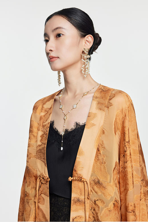 【预售7天内发货】凯喜雅【云山墨】 新中式长袖外披 商品图3