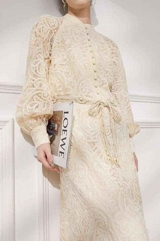 Le Malene 花纹镂空优雅气质连衣裙 21124 商品图4