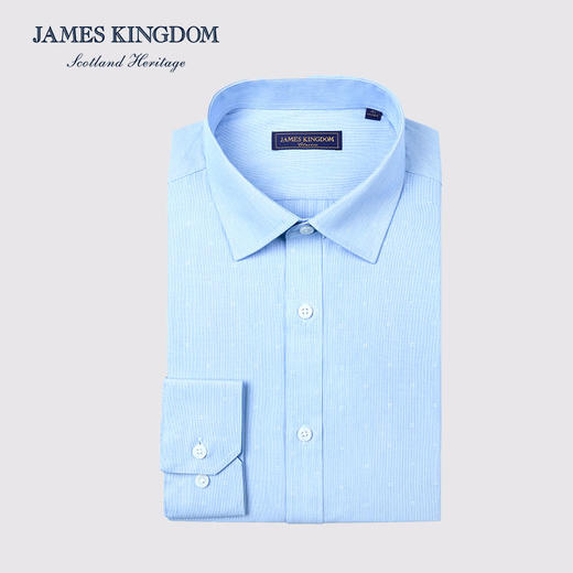 【棉混纺男士商务多款合集】占姆士男士25初秋白蓝抗皱系列长袖衬衫  多款多色 商品图7