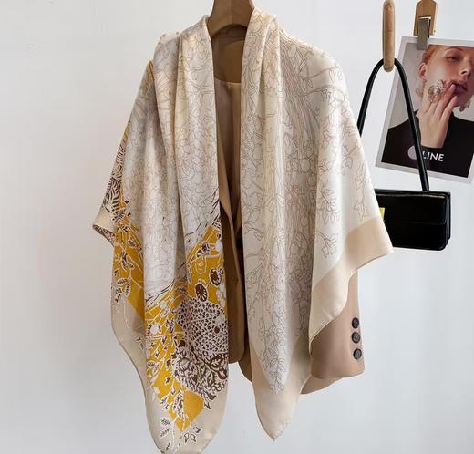 FS竹纤维竹棉印花围巾2024 商品图2