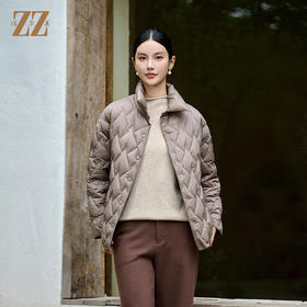 佐尔美冬季新款 气质时尚菱形格羽绒服女新年礼M44YY11