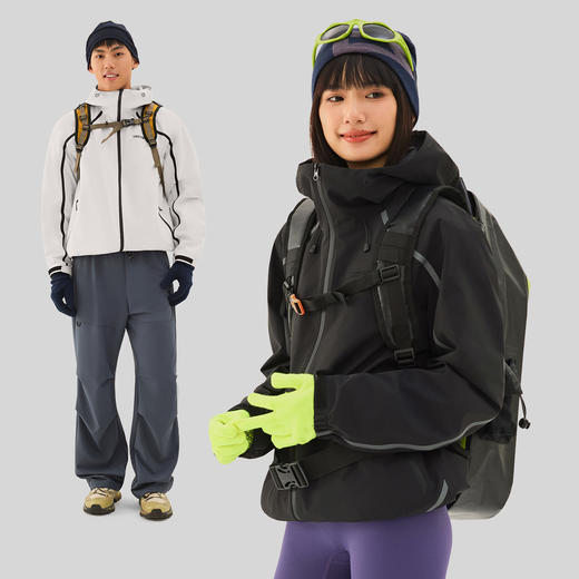 【蜂芒】探拓户外冲锋衣男女款秋冬加绒保暖防风防水徒步登山外套 商品图2