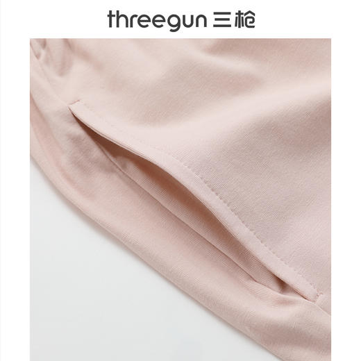 Threegun三枪 柔棉翻领开襟女士家居套-T80090D02 商品图8