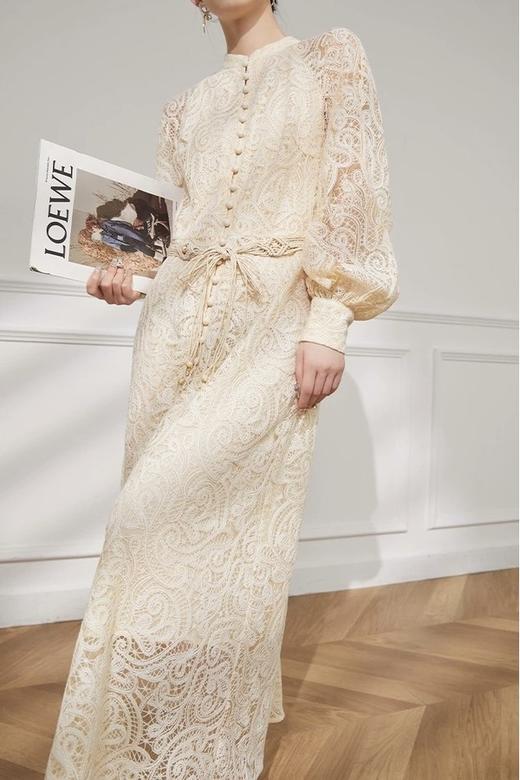 Le Malene 花纹镂空优雅气质连衣裙 21124 商品图2