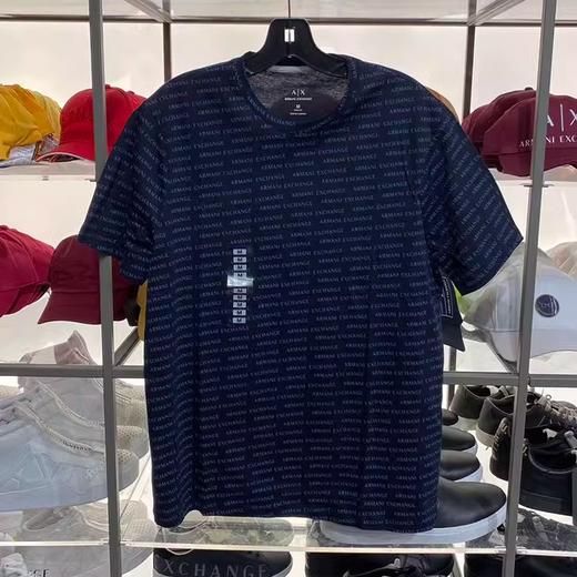 Armani Exchange/AX 阿玛尼 男士夏季满印圆领纯棉透气短袖T恤 商品图0