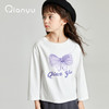 笛莎千与2025秋季新款女童甜美印花网纱蝴蝶结长袖T恤 商品缩略图3