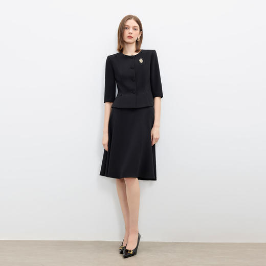 IWY/黑色职业西装套裙女初秋七分袖正式场合商务正装工作服CS2339 商品图1