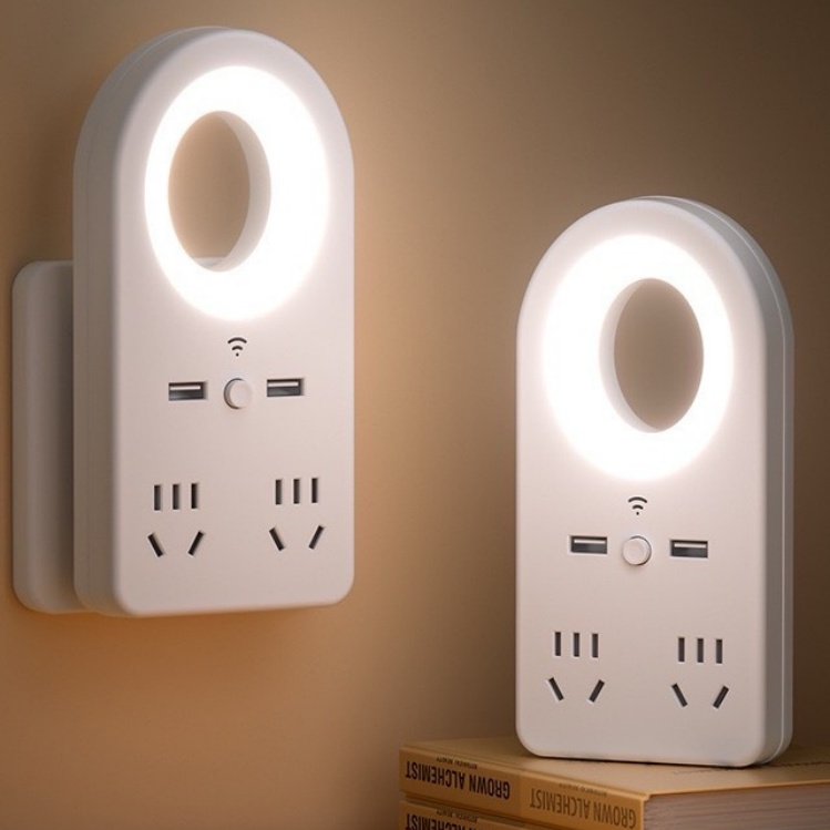 3天左右发货【私人床头管家】SOOKIE智能语音小夜灯开关插座  插座+夜灯+USB充电，支持语音口令操作！无需联网即插即用，三色光源母婴可用，双排多USB充电口，轻松兼容设备