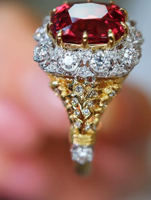 2.18ct刻面红尖晶石戒指 商品图7