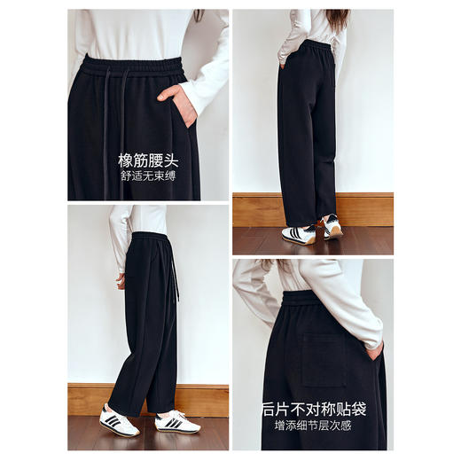 OLrain欧芮儿运动休闲弯刀裤女秋季2025新款显瘦宽松休闲直筒裤 商品图1