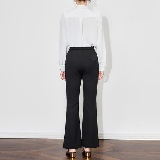 「高货wl」全新升级【铂金会员220/天猫289/差价69】(04700)洛诗琳气质优雅通勤修身西裤2025秋季高腰显瘦百搭喇叭裤 商品图1