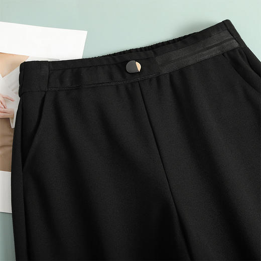 QYM 2582-Y窄版直筒阔腿裤高腰休闲裤 商品图3