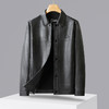 【DWD】大依优型大码皮衣夹克秋季新款男士休闲设计感时尚气质加肥加大码翻领皮夹克男PU皮衣商务 商品缩略图1