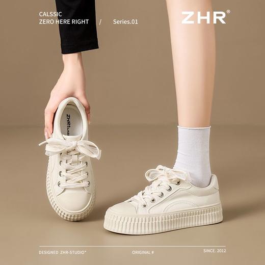 ZHR则则厚底小白鞋女时尚轻便板鞋2025春季爆款ins百搭休闲运动鞋 商品图6