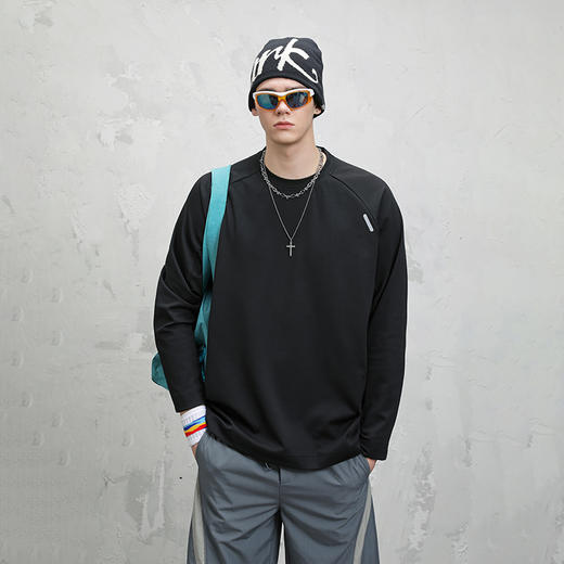 LUCKYDEER/幸运鹿情侣都市运动户外日系速干卫衣潮流时尚长袖T恤 商品图2