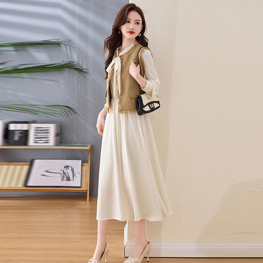 【预售3天】新中式复古刺绣设计感连衣裙套装LSNY2550 商品图1