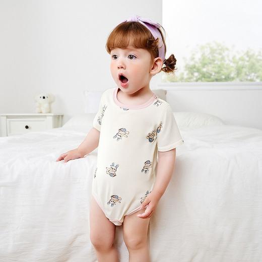 【99元任选3件】迷你巴拉新生婴儿爬服防螨抑菌速干宝宝天丝三角衣迪熊联名 商品图2