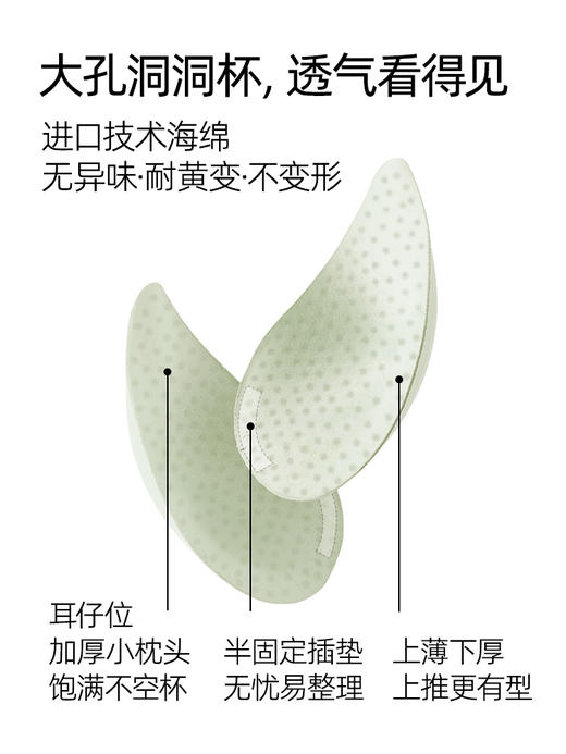 【小荷包】遐中小胸半固定水滴杯文胸罩防凸点无钢圈无痕内衣女薄 商品图4